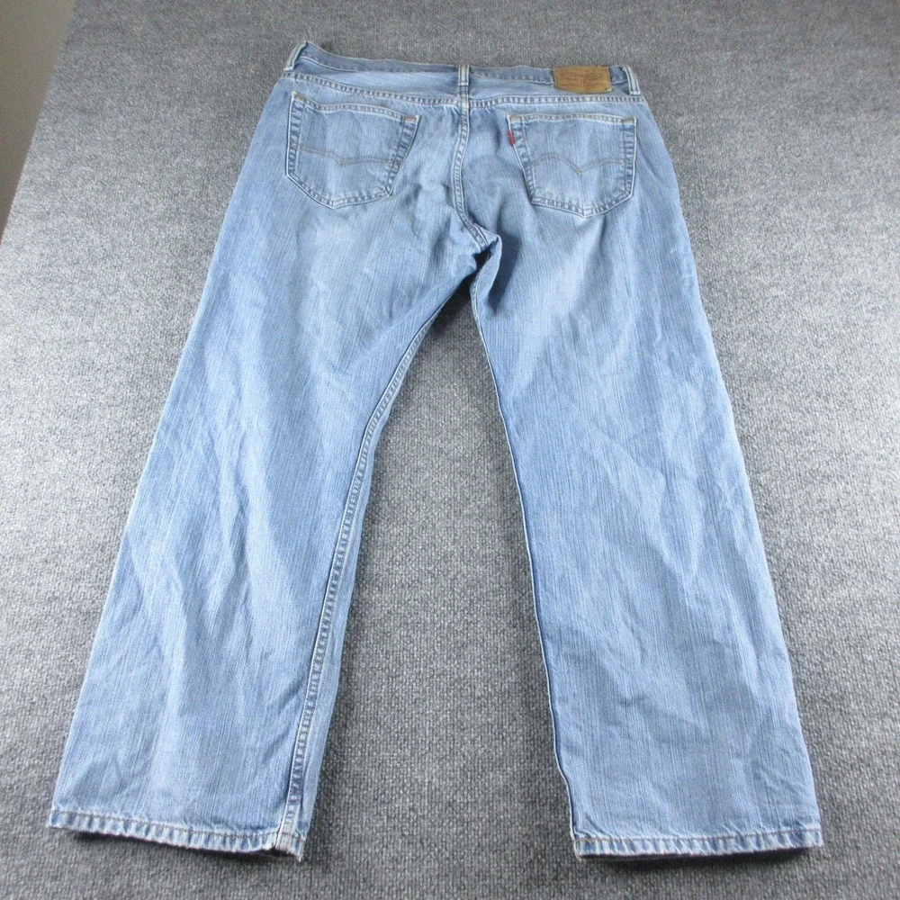 Levis 569 Jeans Mens 36x29 Blue Relaxed Straight Light Wash Denim Casual Pants